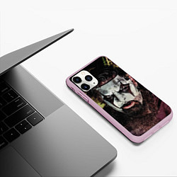 Чехол iPhone 11 Pro матовый Slipknot Face, цвет: 3D-розовый — фото 2