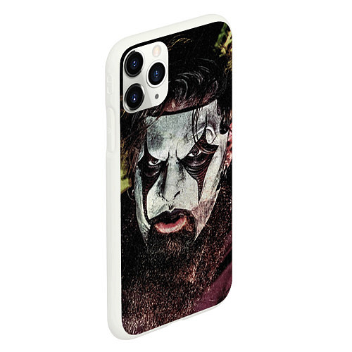 Чехол iPhone 11 Pro матовый Slipknot Face / 3D-Белый – фото 2