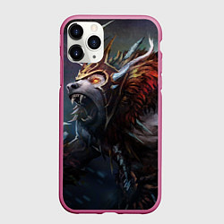 Чехол iPhone 11 Pro матовый Ursa Rage, цвет: 3D-малиновый