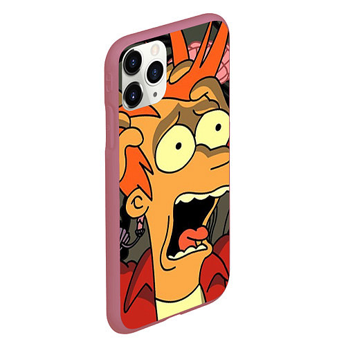 Чехол iPhone 11 Pro матовый Frai Horrified / 3D-Малиновый – фото 2