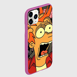 Чехол iPhone 11 Pro матовый Frai Horrified, цвет: 3D-фиолетовый — фото 2