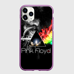 Чехол iPhone 11 Pro матовый Pink Floyd, цвет: 3D-фиолетовый