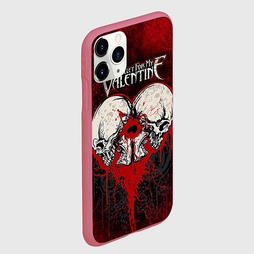 Чехол iPhone 11 Pro матовый BFMV: Duo Skulls / 3D-Малиновый – фото 2