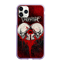 Чехол iPhone 11 Pro матовый BFMV: Duo Skulls, цвет: 3D-светло-сиреневый