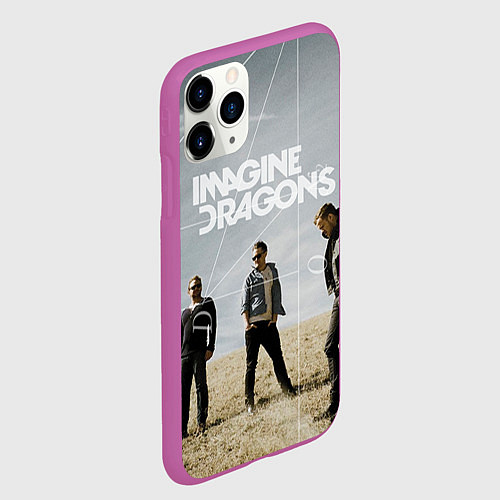 Чехол iPhone 11 Pro матовый Imagine Dragons: Boys / 3D-Фиолетовый – фото 2