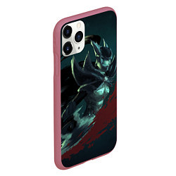 Чехол iPhone 11 Pro матовый Phantom Assassin, цвет: 3D-малиновый — фото 2