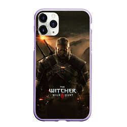 Чехол iPhone 11 Pro матовый Wild hunt, цвет: 3D-светло-сиреневый