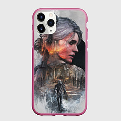Чехол iPhone 11 Pro матовый Девушки Ведьмака, цвет: 3D-малиновый