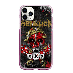 Чехол iPhone 11 Pro матовый Metallica XXX, цвет: 3D-розовый