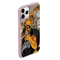 Чехол iPhone 11 Pro матовый Metallica: Guitar Hero, цвет: 3D-розовый — фото 2