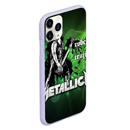 Чехол iPhone 11 Pro матовый Metallica: Robert Trujillo / 3D-Светло-сиреневый – фото 2