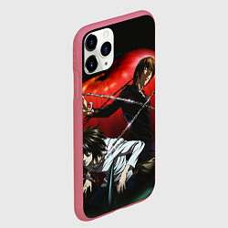Чехол iPhone 11 Pro матовый Тетрадь смерти, цвет: 3D-малиновый — фото 2