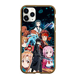 Чехол iPhone 11 Pro матовый Sword Art Online, цвет: 3D-коричневый