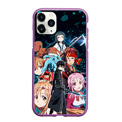 Чехол iPhone 11 Pro матовый Sword Art Online, цвет: 3D-фиолетовый