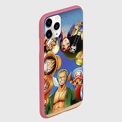 Чехол iPhone 11 Pro матовый One Piece / 3D-Малиновый – фото 2