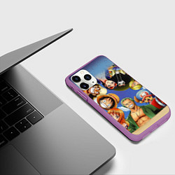 Чехол iPhone 11 Pro матовый One Piece, цвет: 3D-фиолетовый — фото 2