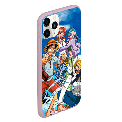 Чехол iPhone 11 Pro матовый One Piece / 3D-Розовый – фото 2