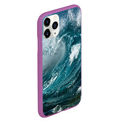 Чехол iPhone 11 Pro матовый Волна, цвет: 3D-фиолетовый — фото 2