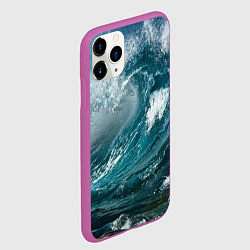 Чехол iPhone 11 Pro матовый Волна, цвет: 3D-фиолетовый — фото 2