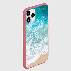 Чехол iPhone 11 Pro матовый Берег, цвет: 3D-малиновый — фото 2