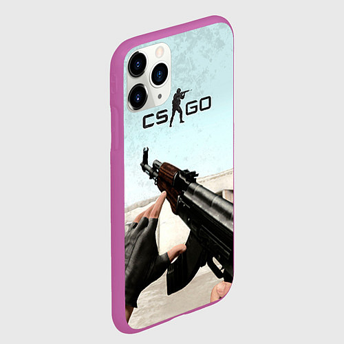 Чехол iPhone 11 Pro матовый Counter-Strike: De Dust / 3D-Фиолетовый – фото 2