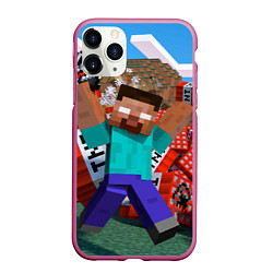 Чехол iPhone 11 Pro матовый Minecraft Man