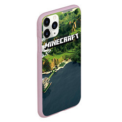 Чехол iPhone 11 Pro матовый Minecraft Location, цвет: 3D-розовый — фото 2