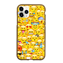 Чехол iPhone 11 Pro матовый Emoji, цвет: 3D-коричневый