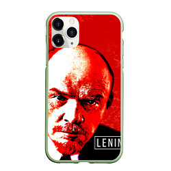 Чехол iPhone 11 Pro матовый Red Lenin, цвет: 3D-салатовый