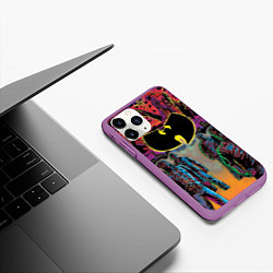 Чехол iPhone 11 Pro матовый Wu-Tang Clan: City, цвет: 3D-фиолетовый — фото 2