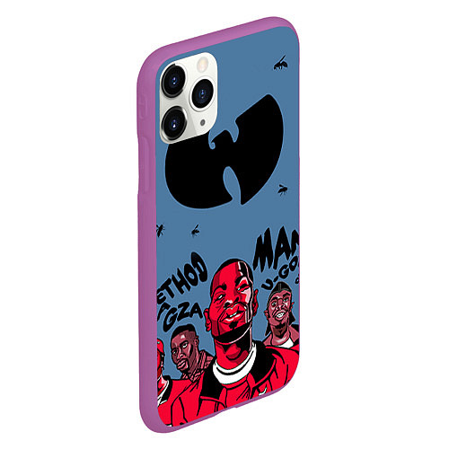 Чехол iPhone 11 Pro матовый Wu-Tang Clan: Method Man / 3D-Фиолетовый – фото 2