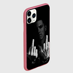 Чехол iPhone 11 Pro матовый Eminem Fuck, цвет: 3D-малиновый — фото 2