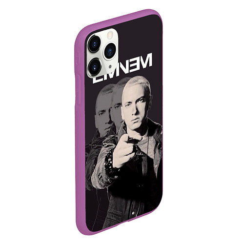 Чехол iPhone 11 Pro матовый Eminem: You / 3D-Фиолетовый – фото 2