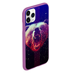 Чехол iPhone 11 Pro матовый Roar Bear, цвет: 3D-фиолетовый — фото 2