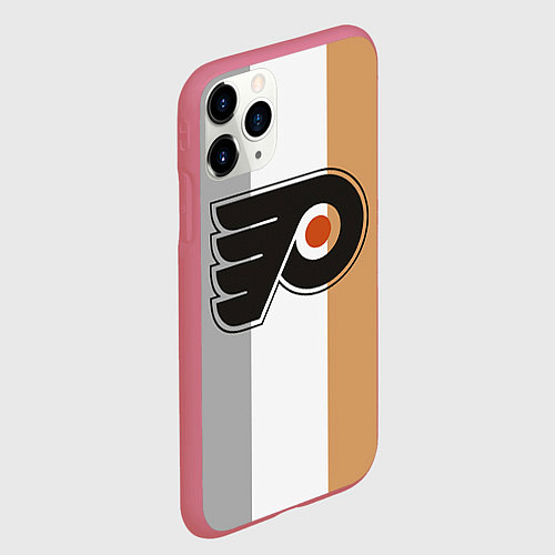 Чехол iPhone 11 Pro матовый Philadelphia Flyers / 3D-Малиновый – фото 2