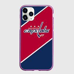 Чехол iPhone 11 Pro матовый Washington capitals, цвет: 3D-фиолетовый