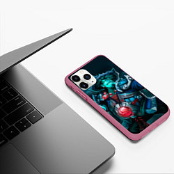 Чехол iPhone 11 Pro матовый Storm Spirit, цвет: 3D-малиновый — фото 2