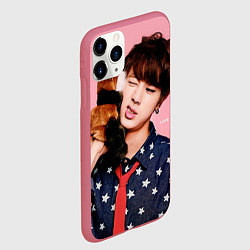 Чехол iPhone 11 Pro матовый BTS: Love Me, цвет: 3D-малиновый — фото 2