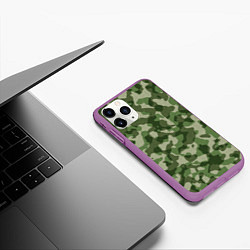 Чехол iPhone 11 Pro матовый Хаки, цвет: 3D-фиолетовый — фото 2