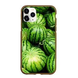 Чехол iPhone 11 Pro матовый Арбузы, цвет: 3D-коричневый