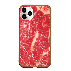 Чехол iPhone 11 Pro матовый Мясо, цвет: 3D-коричневый