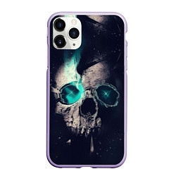 Чехол iPhone 11 Pro матовый Skull eyes, цвет: 3D-светло-сиреневый