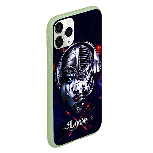 Чехол iPhone 11 Pro матовый Love pirate station / 3D-Салатовый – фото 2