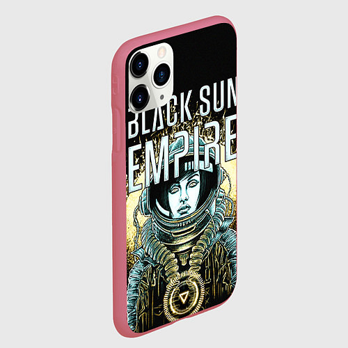 Чехол iPhone 11 Pro матовый Black Sun Empire / 3D-Малиновый – фото 2