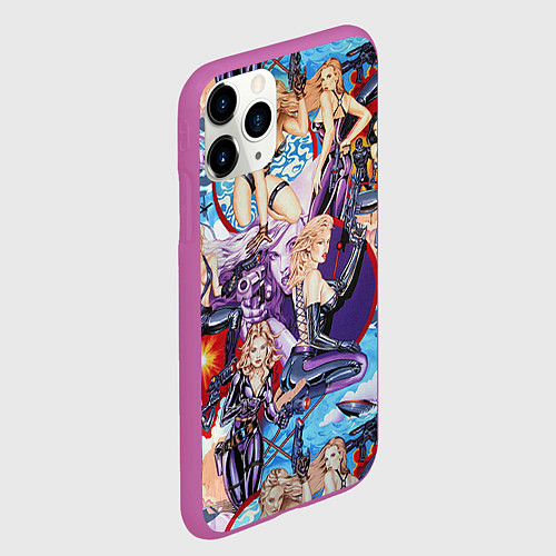 Чехол iPhone 11 Pro матовый Как у Мэтт Тейлора с девушками / 3D-Фиолетовый – фото 2