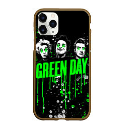Чехол iPhone 11 Pro матовый Green Day: Acid Colour, цвет: 3D-коричневый