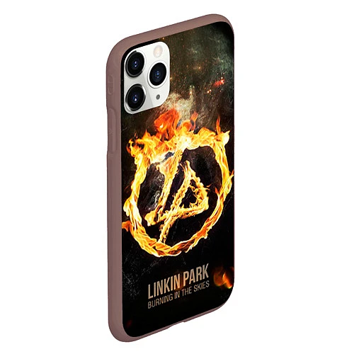 Чехол iPhone 11 Pro матовый Linkin Park: Burning the skies / 3D-Коричневый – фото 2
