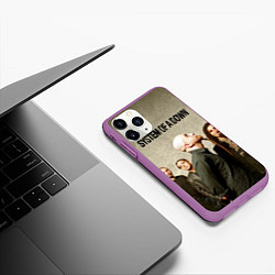 Чехол iPhone 11 Pro матовый System of a Down, цвет: 3D-фиолетовый — фото 2