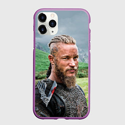 Чехол iPhone 11 Pro матовый Рагнар Лодброк, цвет: 3D-фиолетовый