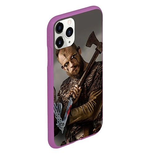 Чехол iPhone 11 Pro матовый Флоки / 3D-Фиолетовый – фото 2